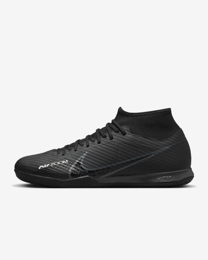 Botas de Futbol Nike Zoom Mercurial Superfly 9 Academy IC Indoor/Court Mujer Negras Blancas Gris Oscuro | YWKEH-8309