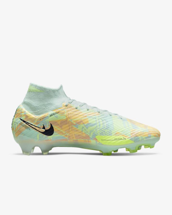 Botas de Futbol Nike Zoom Mercurial Superfly 9 Elite FG Firm-Ground Hombre Verde Naranjas Verde Azules | ZYXQF-9731
