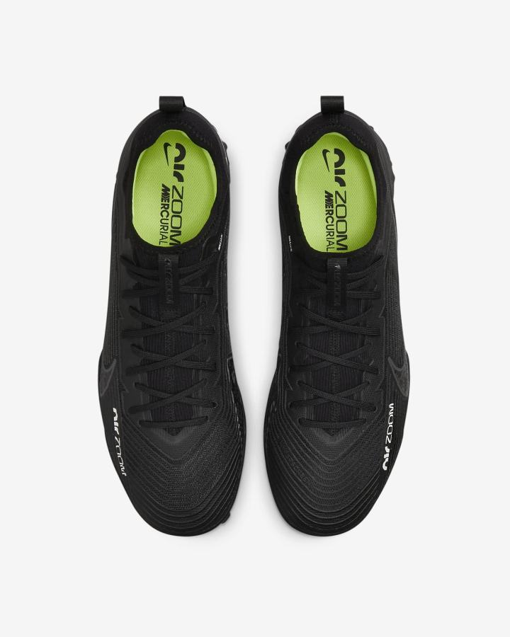 Botas de Futbol Nike Zoom Mercurial Vapor 15 Pro TF Turf Mujer Negras Blancas Gris Oscuro | DAOUG-0671
