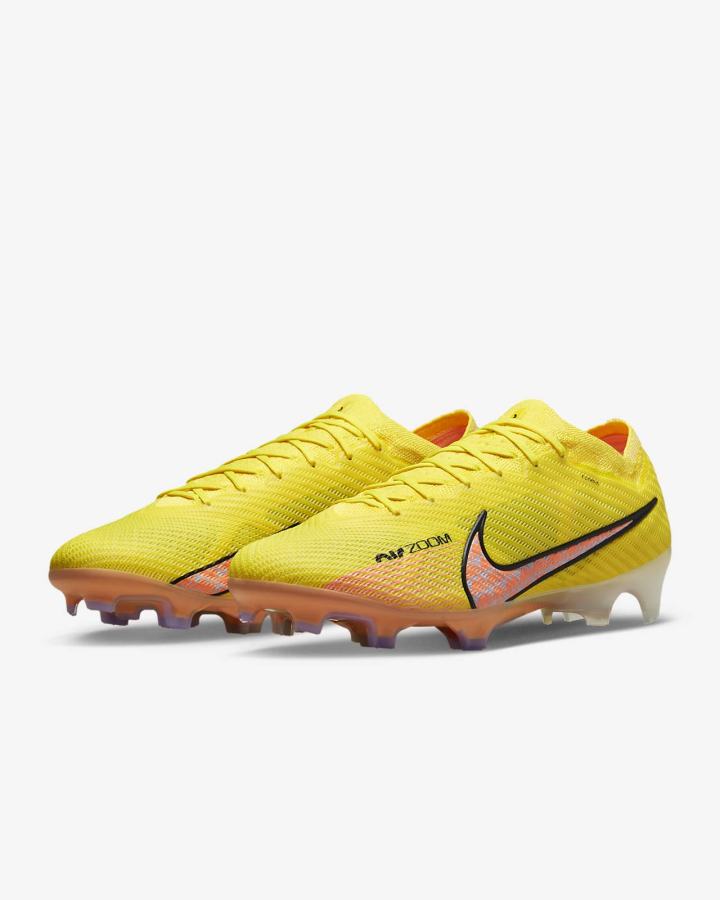 Botas de Futbol Nike Zoom Mercurial Vapor 15 Elite FG Firm Ground Mujer Amarillo | ECINR-1294