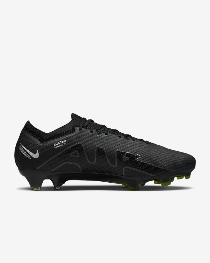 Botas de Futbol Nike Zoom Mercurial Vapor 15 Elite FG Firm Ground Hombre Negras Blancas Gris Oscuro | JOWNC-4876