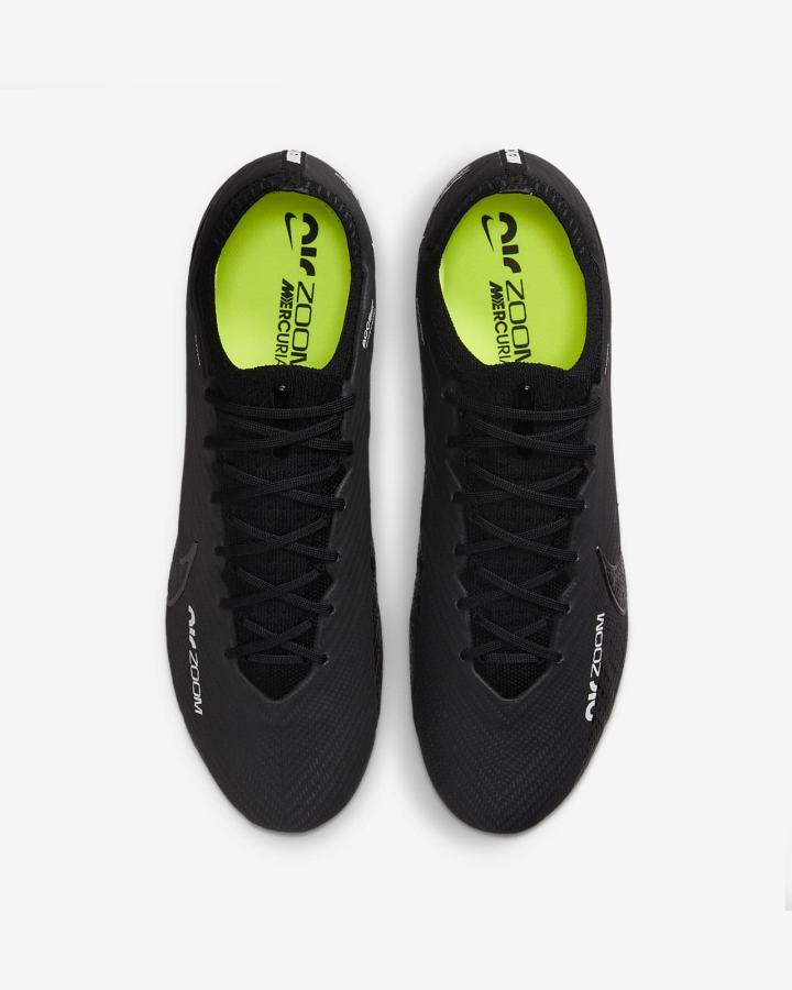 Botas de Futbol Nike Zoom Mercurial Vapor 15 Elite FG Firm Ground Hombre Negras Blancas Gris Oscuro | JOWNC-4876