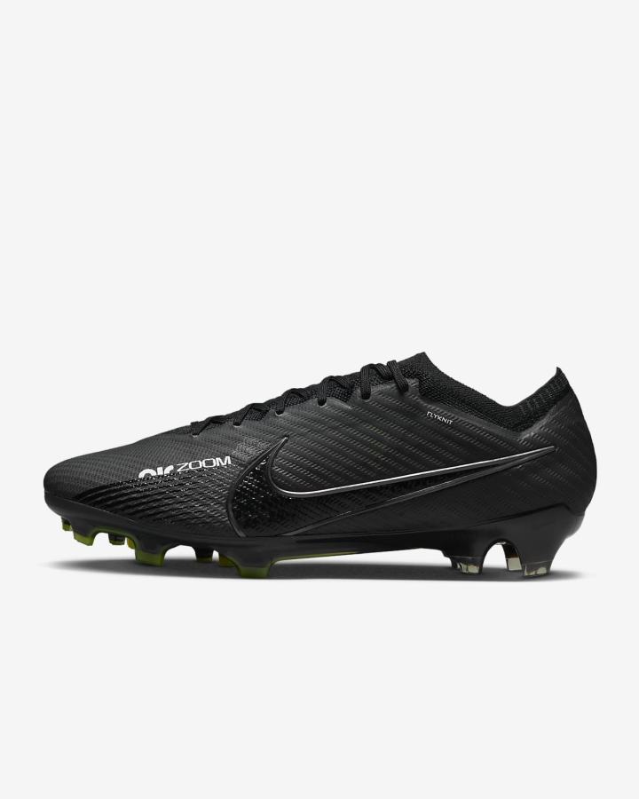 Botas de Futbol Nike Zoom Mercurial Vapor 15 Elite FG Firm Ground Hombre Negras Blancas Gris Oscuro | JOWNC-4876