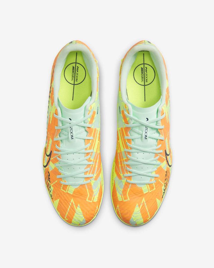 Botas de Futbol Nike Zoom Mercurial Vapor 15 Academy TF Turf Hombre Verde Menta Naranjas Verde Azules | NVXLH-4921