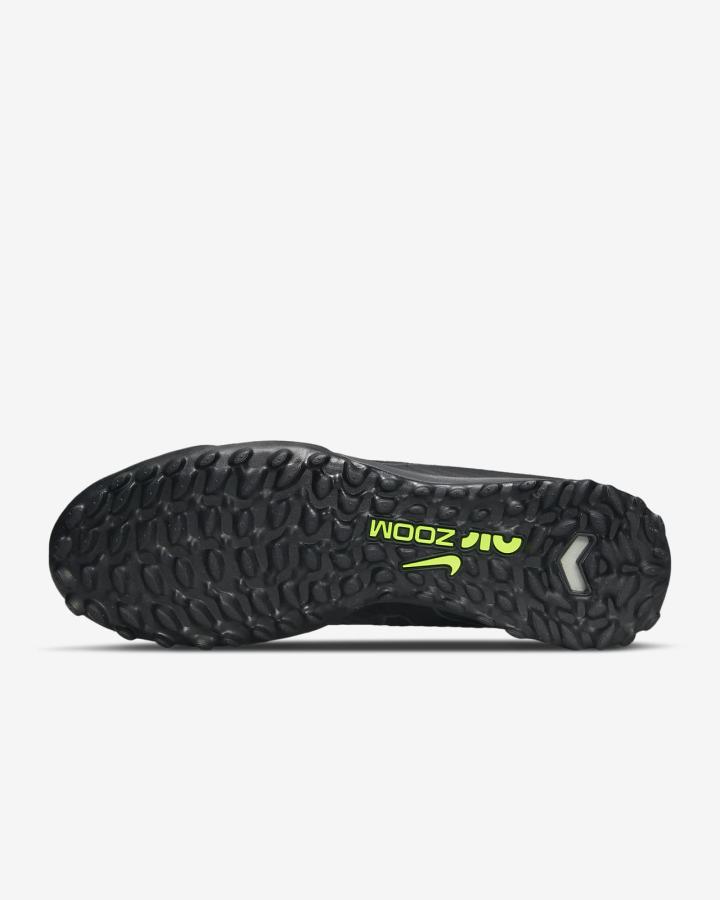 Botas de Futbol Nike Zoom Mercurial Vapor 15 Academy TF Turf Mujer Negras Blancas Gris Oscuro | OUAKF-3975