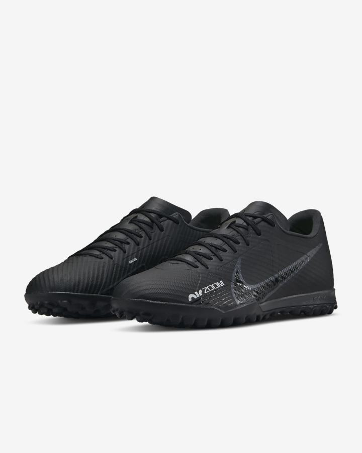 Botas de Futbol Nike Zoom Mercurial Vapor 15 Academy TF Turf Mujer Negras Blancas Gris Oscuro | OUAKF-3975