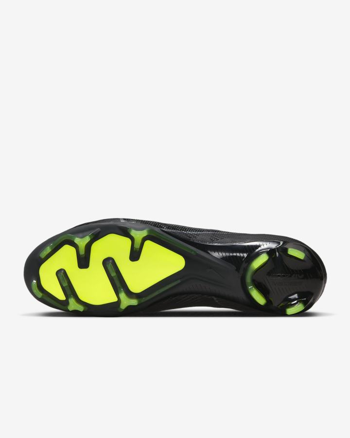 Botas de Futbol Nike Zoom Mercurial Vapor 15 Pro FG Firm-Ground Hombre Negras Blancas Gris Oscuro | VRSZX-5217