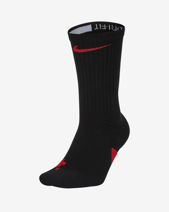 Calcetines Nike Elite Crew Basketball Hombre Negras Rojas | BDESR-2795