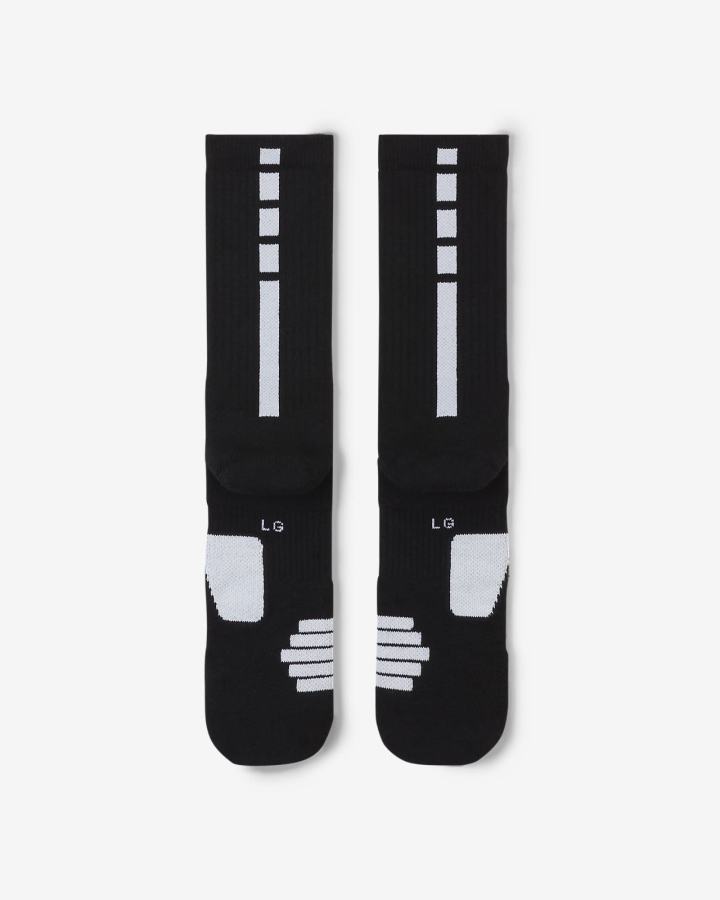 Calcetines Nike Elite Crew Basketball Hombre Negras Blancas | MOBPZ-4526
