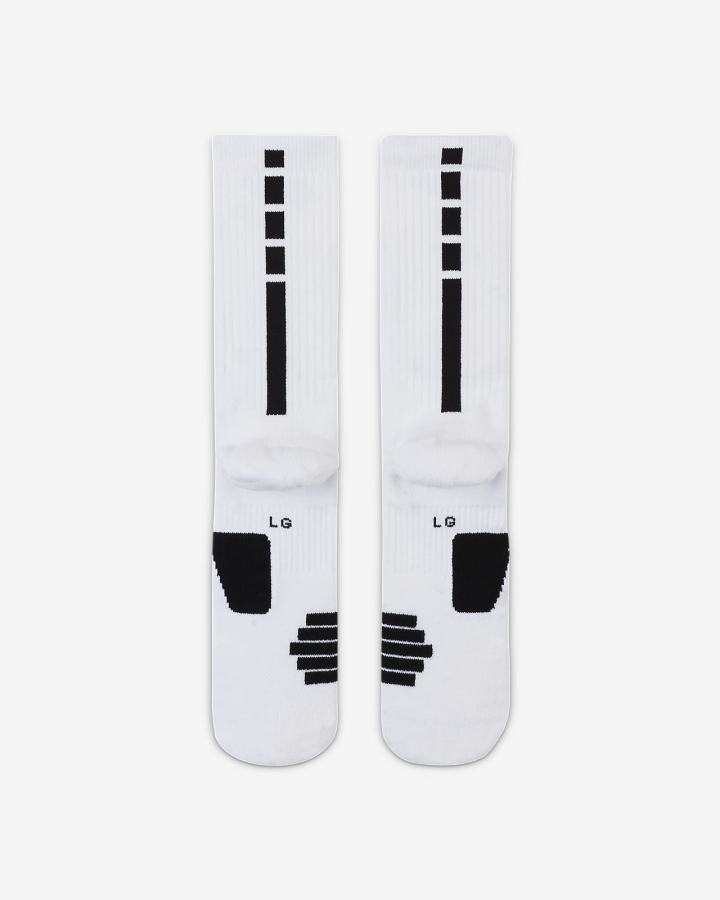 Calcetines Nike Elite Crew Basketball Hombre Blancas Negras | RJFYP-3724