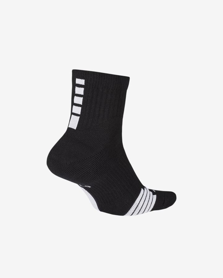 Calcetines Nike Elite Mid Basketball Hombre Negras Blancas | ANUYW-8235