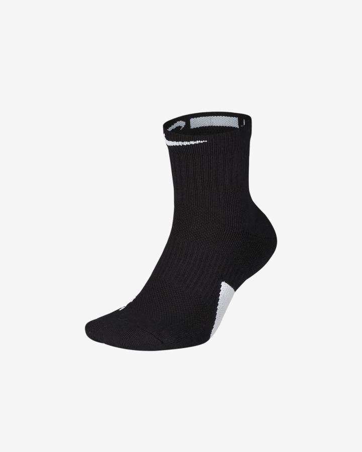 Calcetines Nike Elite Mid Basketball Hombre Negras Blancas | ANUYW-8235