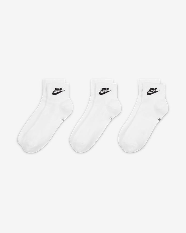 Calcetines Nike Everyday Essential Ankle (3 Pairs) Hombre Blancas Negras | ZGJAW-5042