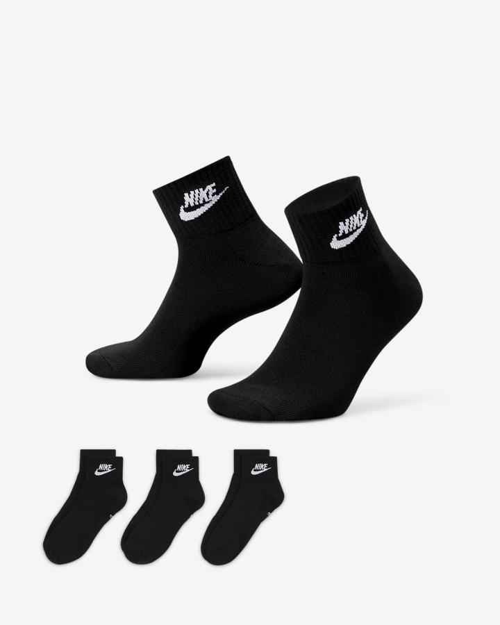 Calcetines Nike Everyday Essential Ankle (3 Pairs) Hombre Blancas Negras | ZGJAW-5042