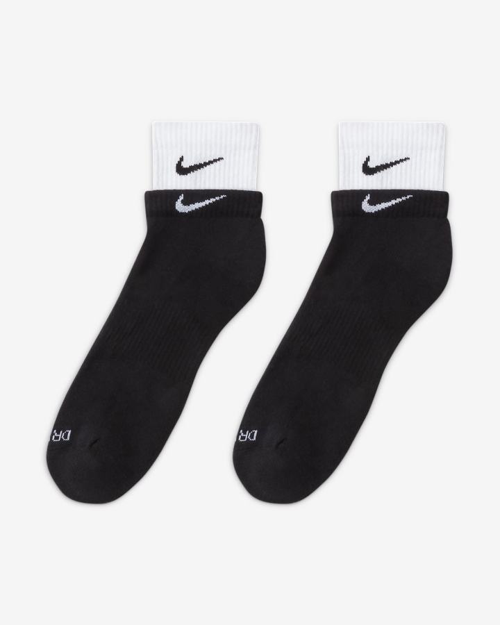 Calcetines Nike Everyday Plus Cushioned Training Ankle Hombre Negras Blancas | DZFEM-0768