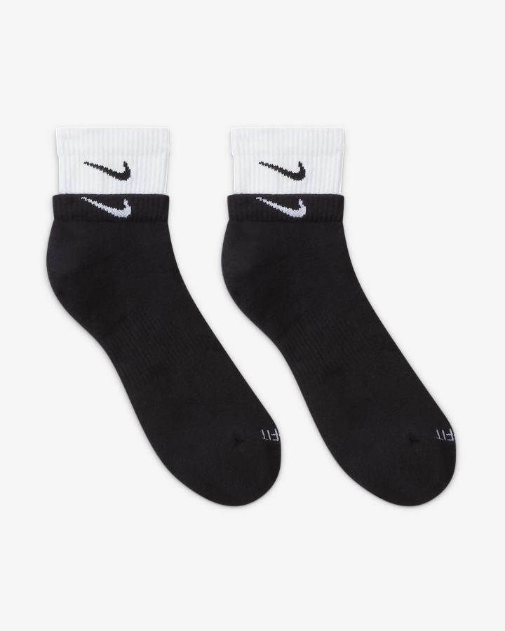 Calcetines Nike Everyday Plus Cushioned Training Ankle Hombre Negras Blancas | DZFEM-0768