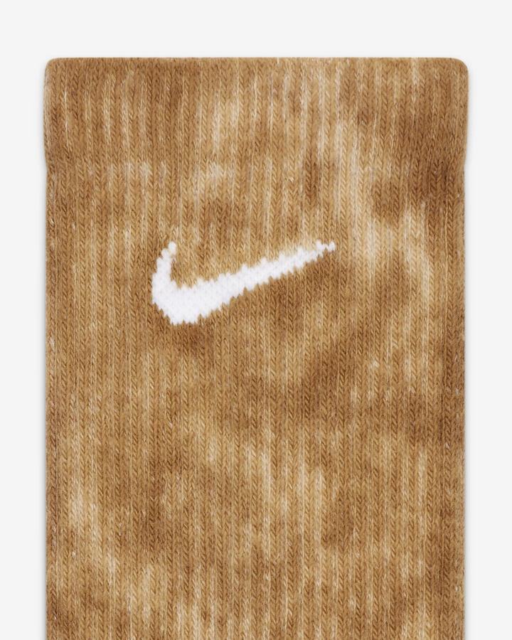 Calcetines Nike Everyday Plus Cushioned Crew Hombre Marrones Beige Blancas | JERBQ-7389