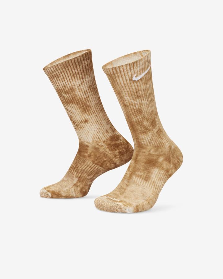 Calcetines Nike Everyday Plus Cushioned Crew Hombre Marrones Beige Blancas | JERBQ-7389