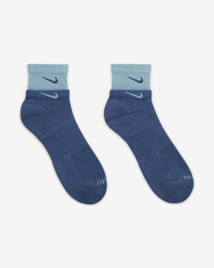 Calcetines Nike Everyday Plus Cushioned Training Ankle Hombre Azul Marino Azules | KQJPB-3265