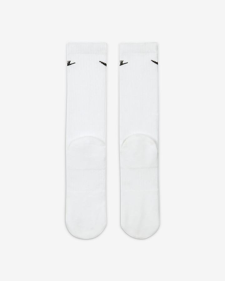 Calcetines Nike Everyday Plus Cushioned Basketball Crew Hombre Blancas Plateadas Negras | OTMQR-6215