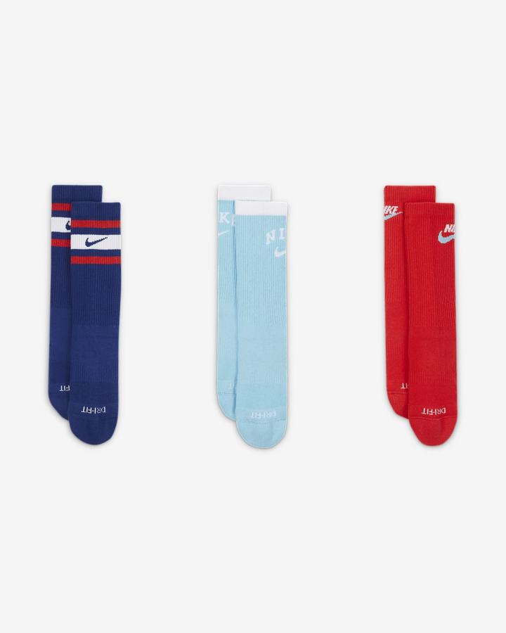 Calcetines Nike Everyday Plus Cushioned Crew Niña Multicolor | PXGNQ-9315