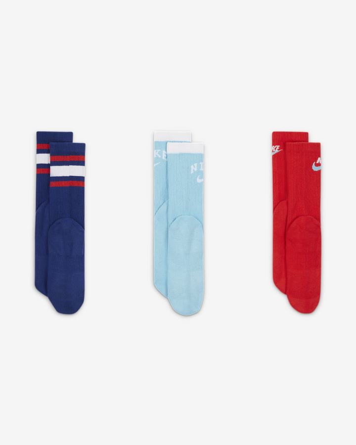 Calcetines Nike Everyday Plus Cushioned Crew Niña Multicolor | PXGNQ-9315