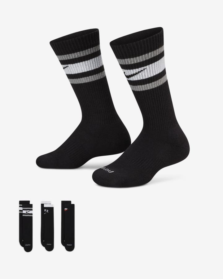Calcetines Nike Everyday Plus Cushioned Crew Niña Multicolor | PXGNQ-9315
