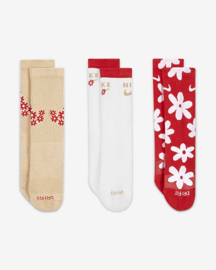 Calcetines Nike Everyday Plus Kids Cushioned Crew (3 Pairs) Niña Multicolor | IEWSA-1370