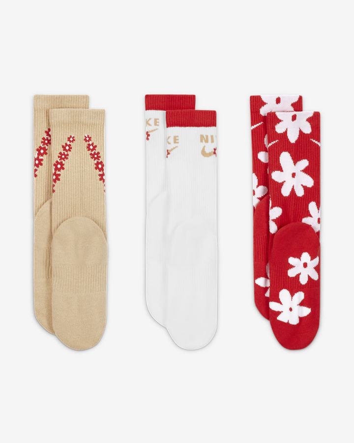 Calcetines Nike Everyday Plus Kids Cushioned Crew (3 Pairs) Niña Multicolor | IEWSA-1370