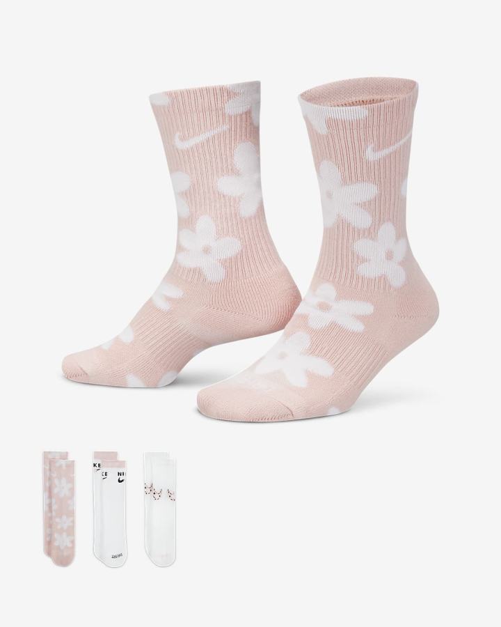 Calcetines Nike Everyday Plus Kids Cushioned Crew (3 Pairs) Niña Multicolor | IEWSA-1370
