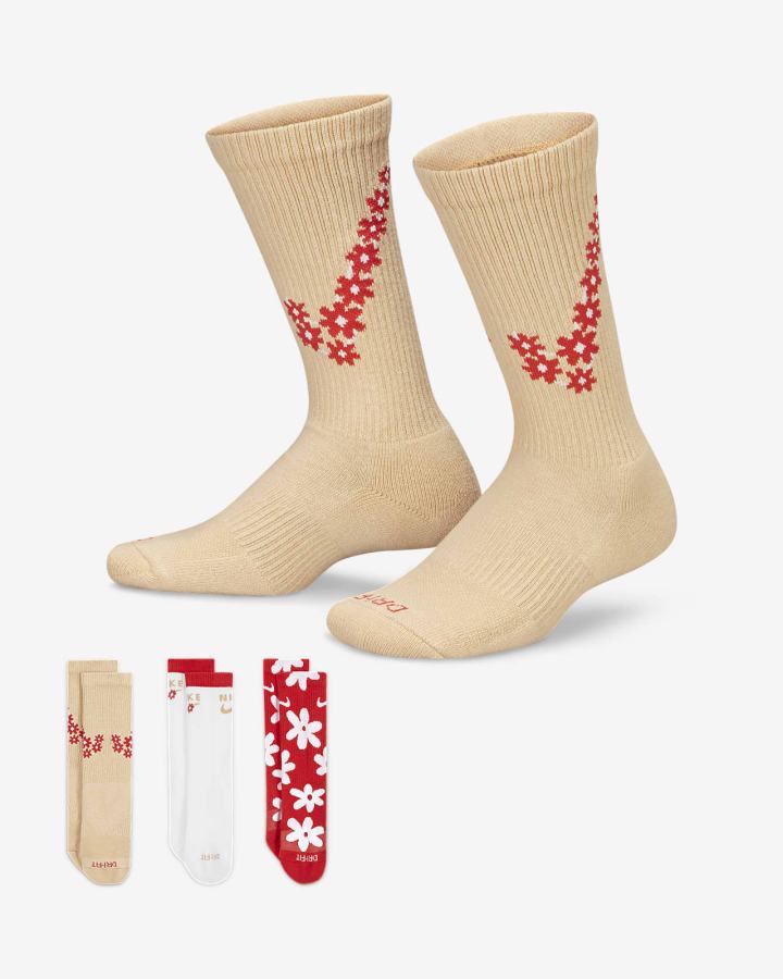 Calcetines Nike Everyday Plus Kids Cushioned Crew (3 Pairs) Niña Multicolor | IEWSA-1370