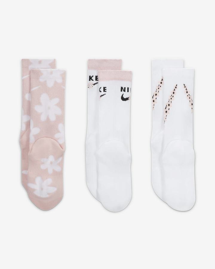 Calcetines Nike Everyday Plus Kids Cushioned Crew (3 Pairs) Niña Multicolor | NFVKJ-4672