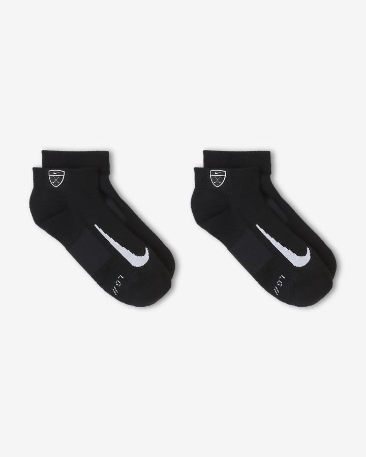 Calcetines Nike Multiplier Low Golf Quarter (2 Pairs) Hombre Negras Blancas | SYOMH-0329