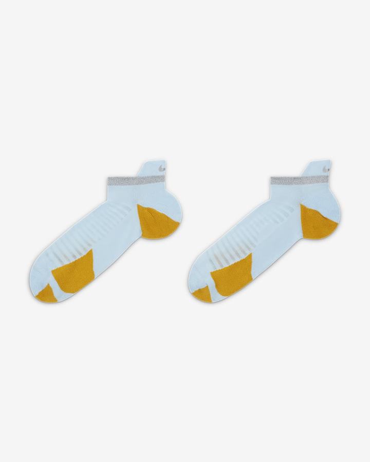 Calcetines Nike Spark Cushioned No-Show Running Hombre Azules Amarillo Plateadas | WPQYD-0315