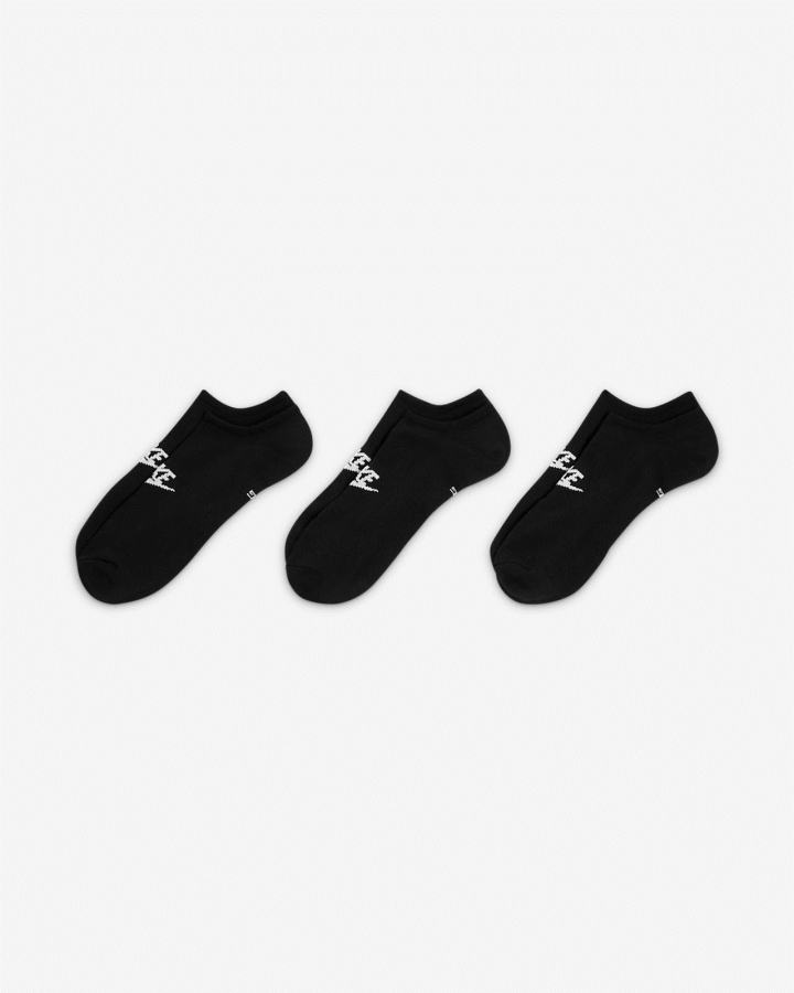 Calcetines Nike Sportswear Everyday Essential No-Show (3 Pairs) Hombre Negras Blancas | CZJNM-0563