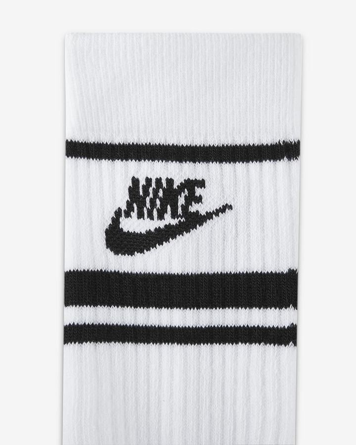 Calcetines Nike Sportswear Everyday Essential Crew (3 Pairs) Hombre Blancas Negras | DKHIZ-4017