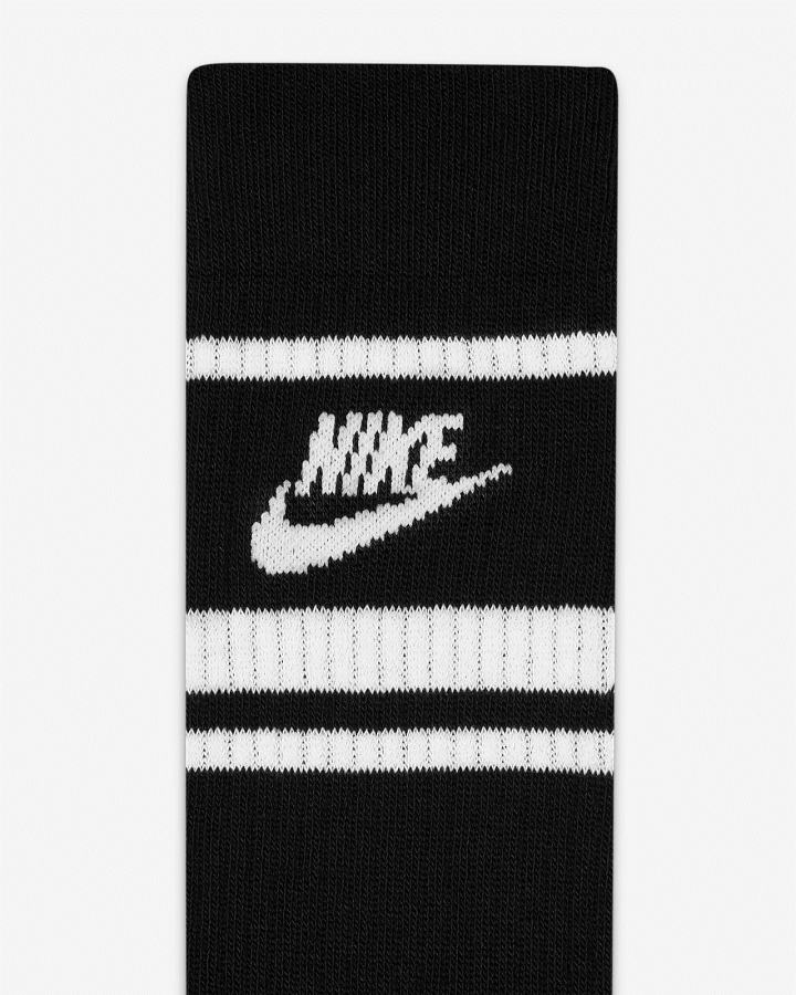 Calcetines Nike Sportswear Everyday Essential Crew (3 Pairs) Hombre Negras Blancas | RVFTH-6019