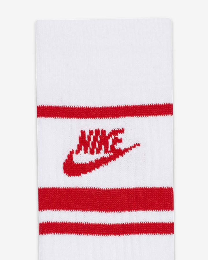 Calcetines Nike Sportswear Everyday Essential Crew (3 Pairs) Hombre Blancas Rojas | VAMJK-9132
