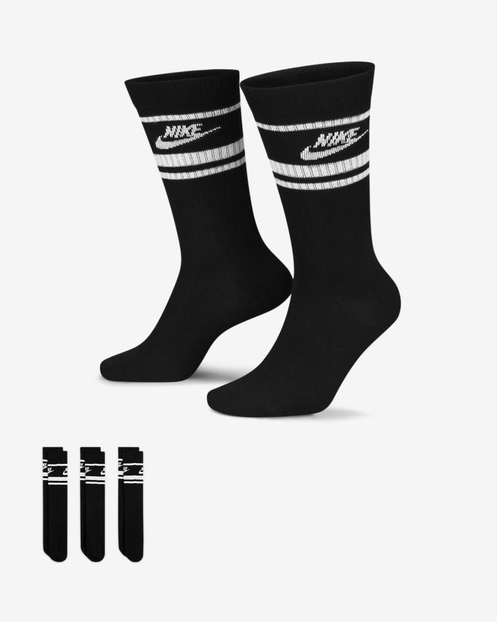 Calcetines Nike Sportswear Everyday Essential Crew (3 Pairs) Hombre Blancas Rojas | VAMJK-9132