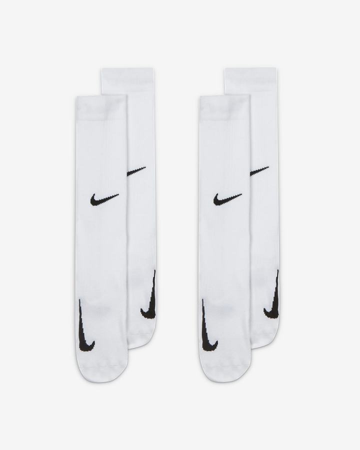 Calcetines Nike Swoosh Kids Over-the-Calf (2 Pairs) Niña Blancas Gris Negras | ZQVHX-5812