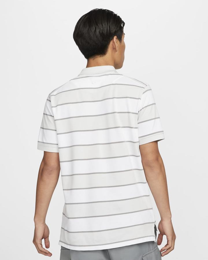 Camisa Polo Nike A Rayas Hombre Blancas | NUPIB-8301