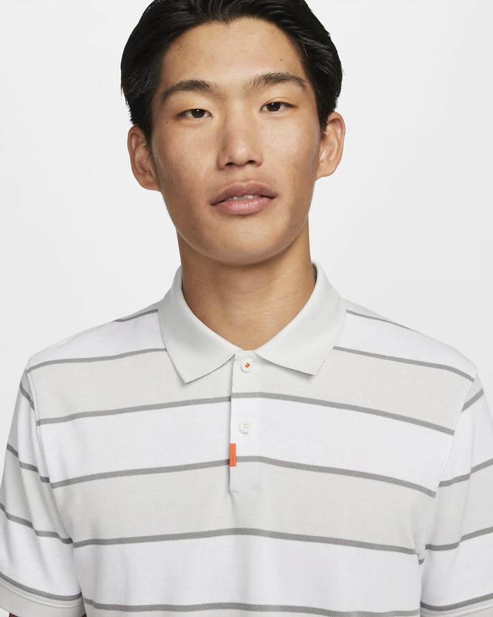 Camisa Polo Nike A Rayas Hombre Blancas | NUPIB-8301