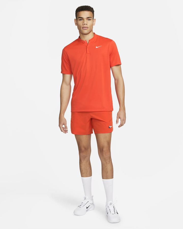 Camisa Polo Nike Court Dri-FIT Tennis Hombre Naranjas Blancas | ETCKH-4081
