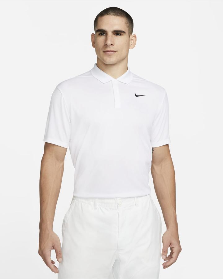Camisa Polo Nike Court Dri-FIT Tennis Hombre Negras Blancas | KXWPS-6342
