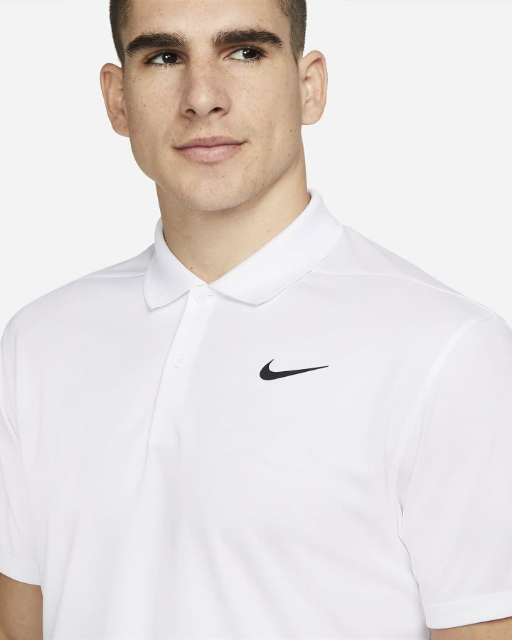 Camisa Polo Nike Court Dri-FIT Tennis Hombre Blancas Negras | SOFUL-2781
