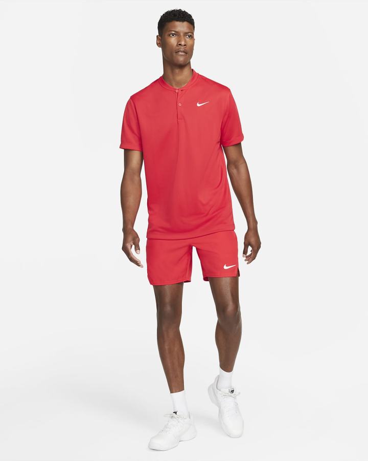 Camisa Polo Nike Court Dri-FIT Tennis Hombre Rojas Blancas | TLXFU-2647