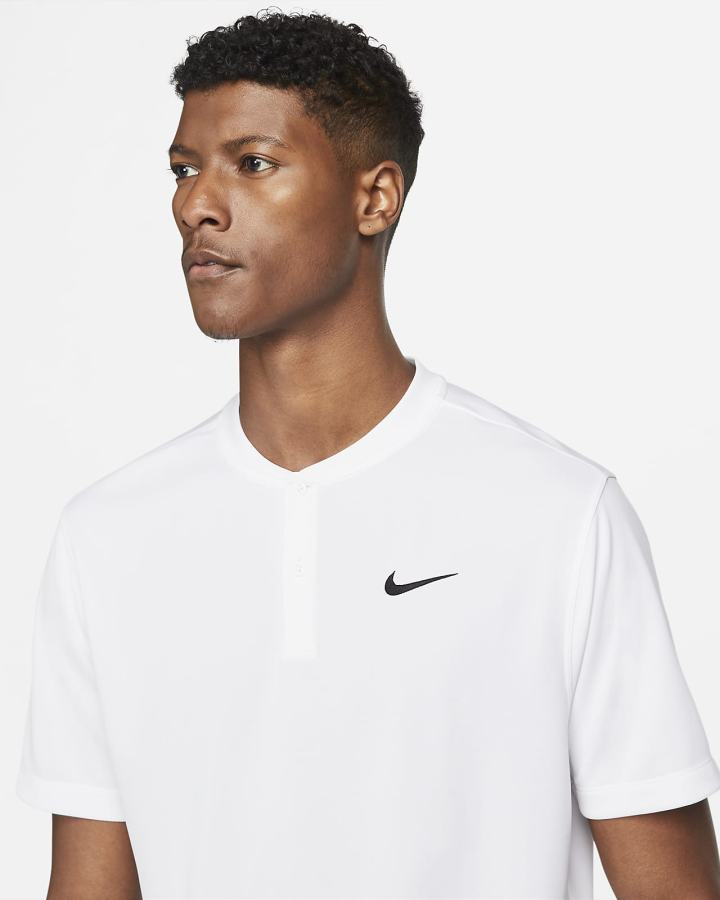 Camisa Polo Nike Court Dri-FIT Tennis Hombre Blancas Negras | UHGKM-9125