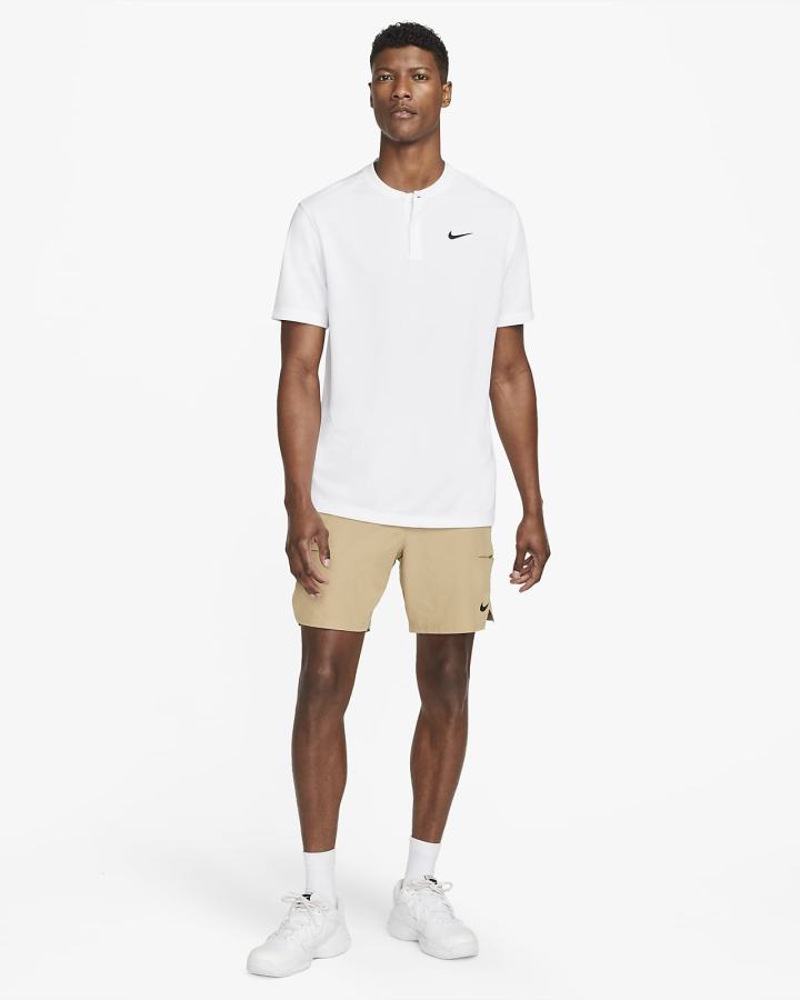 Camisa Polo Nike Court Dri-FIT Tennis Hombre Blancas Negras | UHGKM-9125