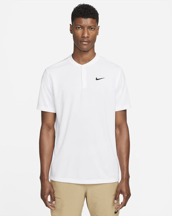 Camisa Polo Nike Court Dri-FIT Tennis Hombre Blancas Negras | UHGKM-9125