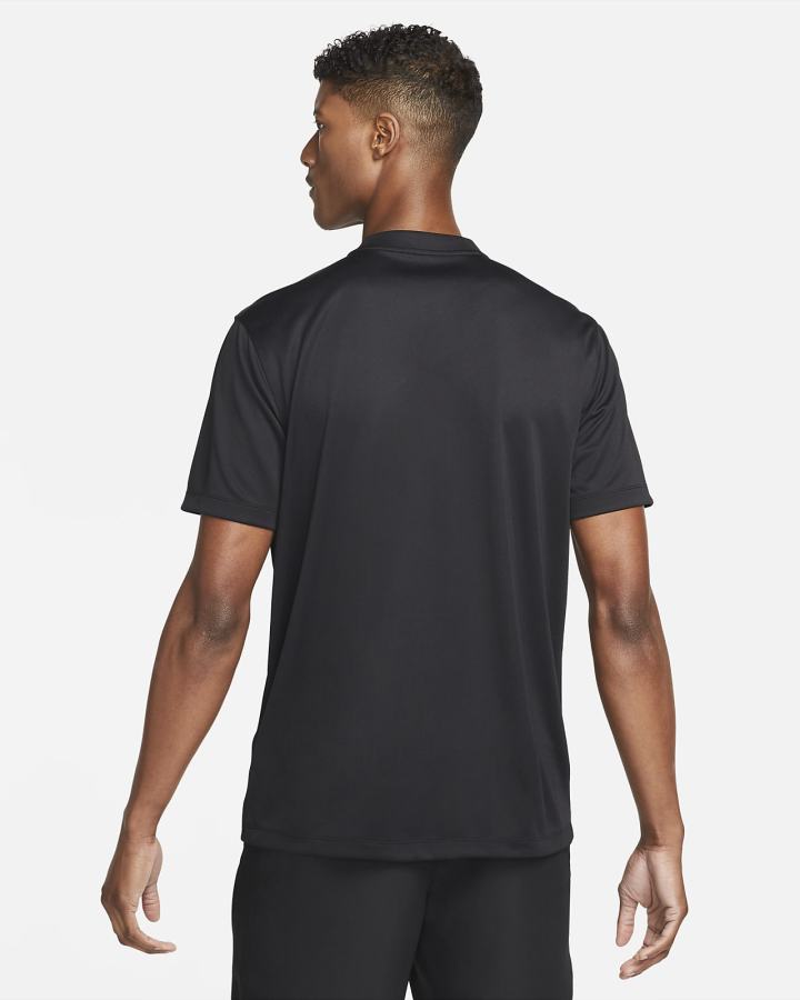 Camisa Polo Nike Court Dri-FIT Tennis Hombre Negras Blancas | VDPBH-6725